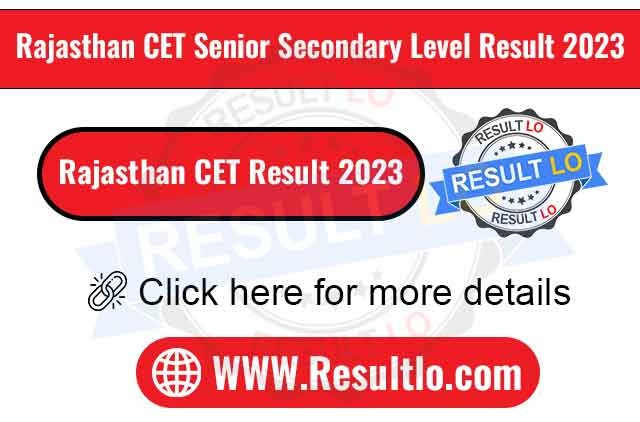 Rajasthan CET Result 2023