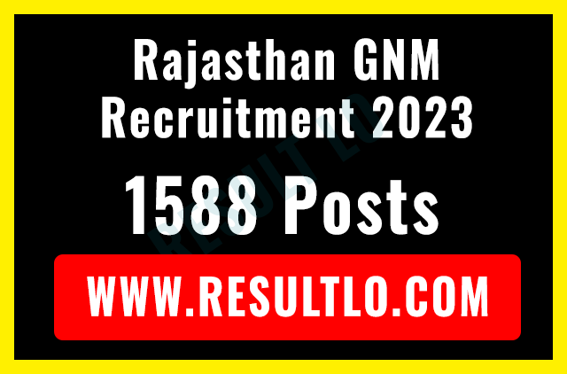 Rajasthan Gnm Recruitment