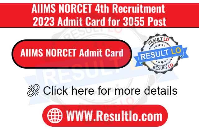 AIIMS NORCET Admit Card