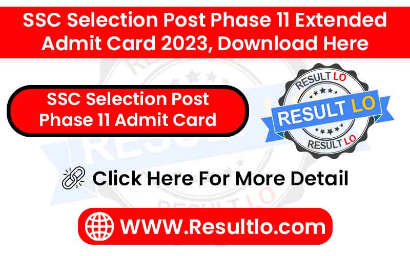 Ssc Selection Post Phase Admit Card