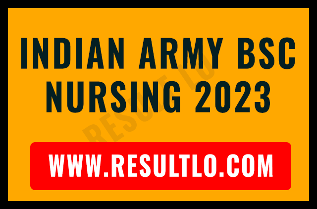 Indian Army BSc Nursing 2023