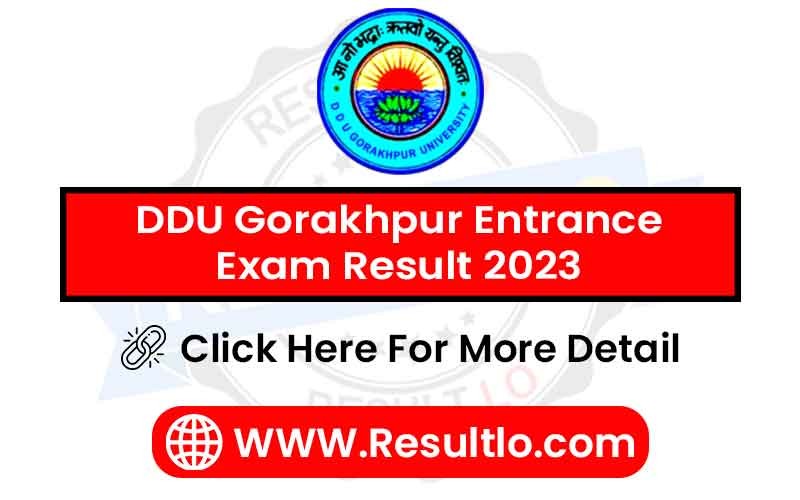 Ddu Gorakhpur Entrance Exam Result 2023 4558