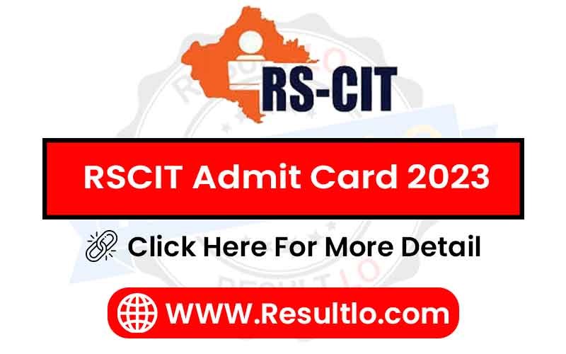 RSCIT Admit Card 2023