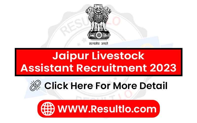 Jaipur Livestock Assistant Recruitment 2023