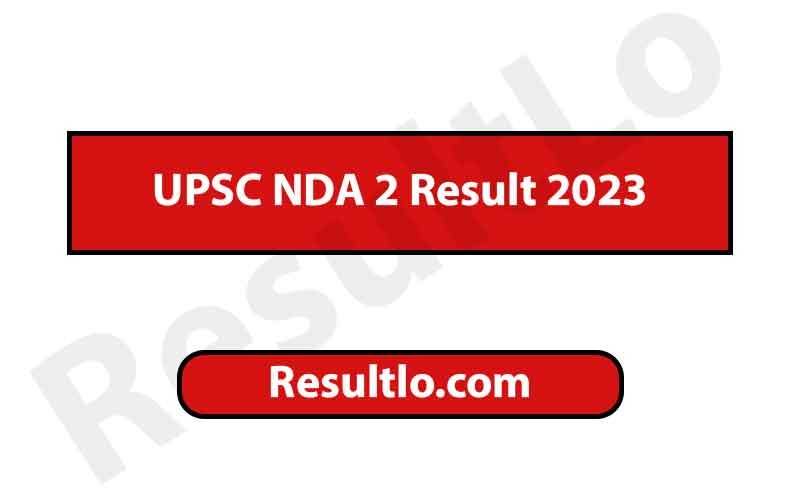 UPSC NDA 2 Result 2023