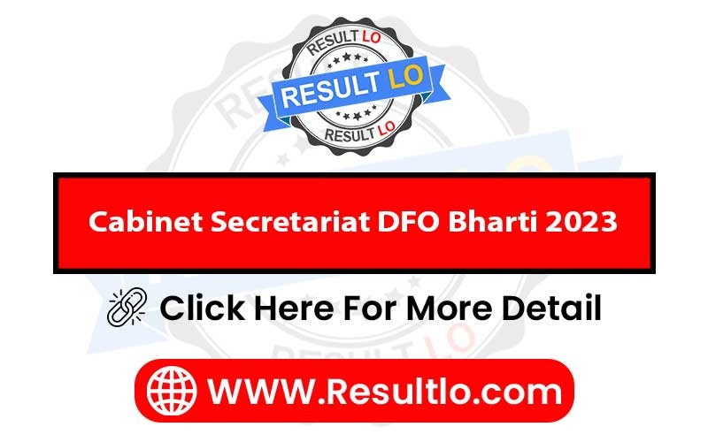 Cabinet Secretariat DFO Bharti 2023