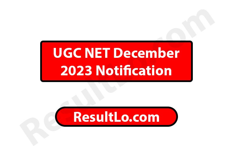 UGC NET December 2023 Notification