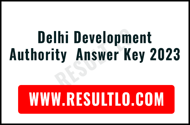 Delhi Development Authority  Answer Key 2023