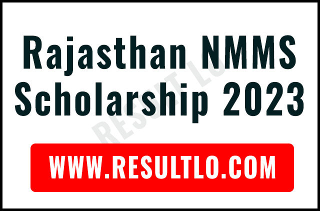 Rajasthan NMMS Scholarship 2023