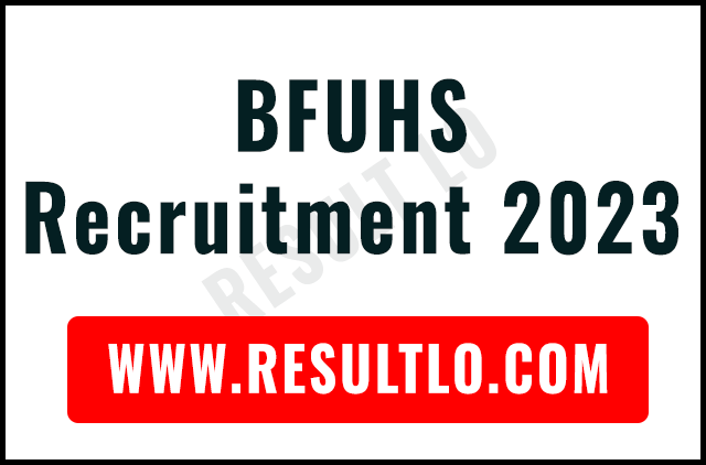 BFUHS Recruitment 2023