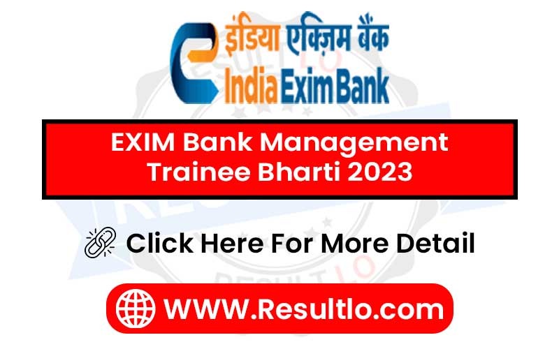 EXIM Bank Management Trainee Bharti 2023