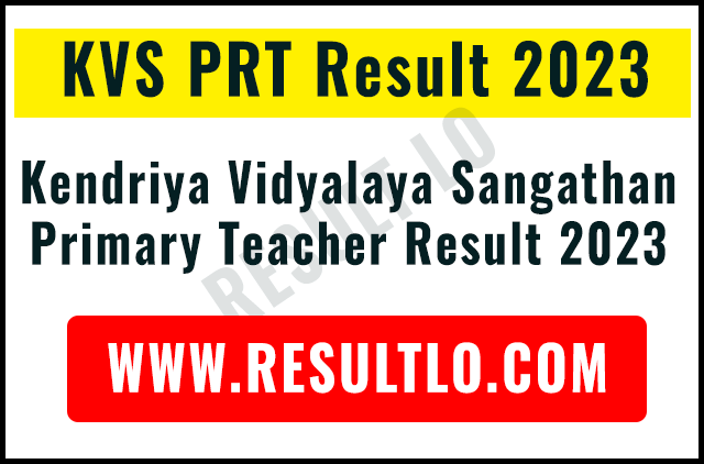 KVS PRT Result 2023