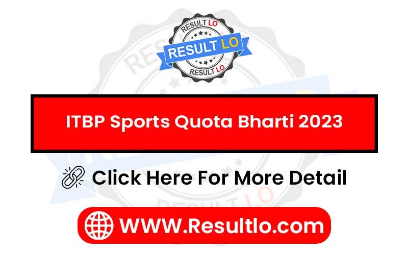 ITBP Sports Quota Bharti 2023