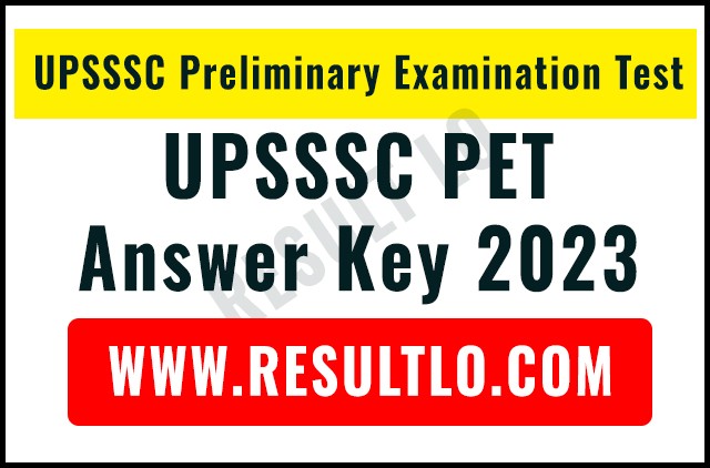 UPSSSC PET Answer Key 2023