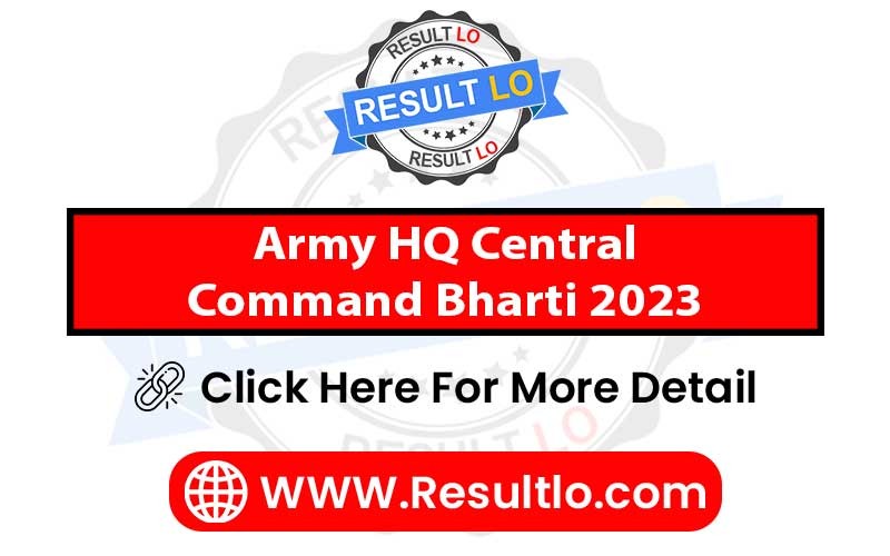 Army HQ Central Command Bharti 2023