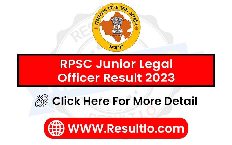 RPSC Junior Legal Officer Result 2023