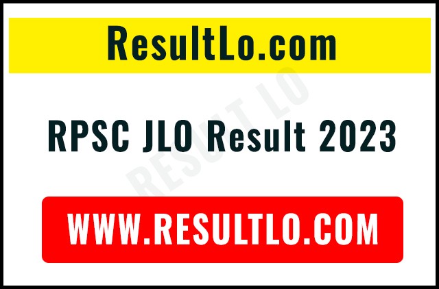 RPSC JLO Result 2023