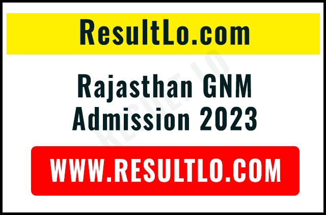 Rajasthan GNM Admission 2023