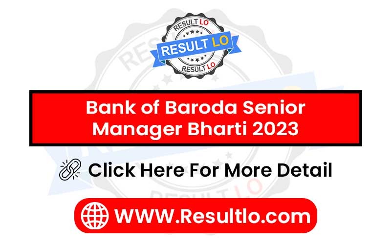 Bank of Baroda Senior Manager Bharti 2023