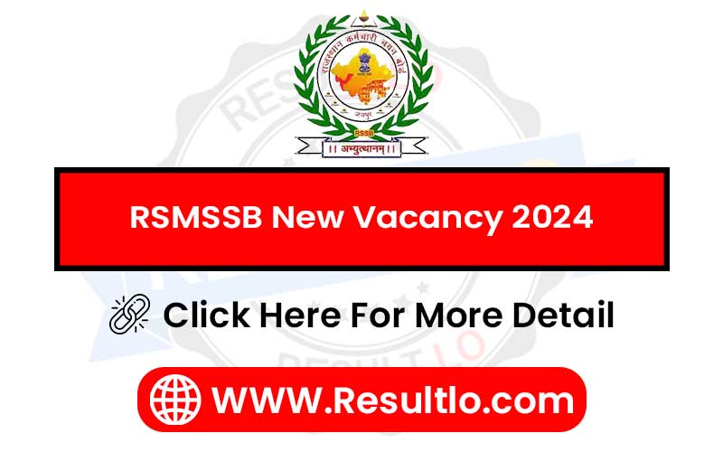 RSMSSB New Vacancy 2024