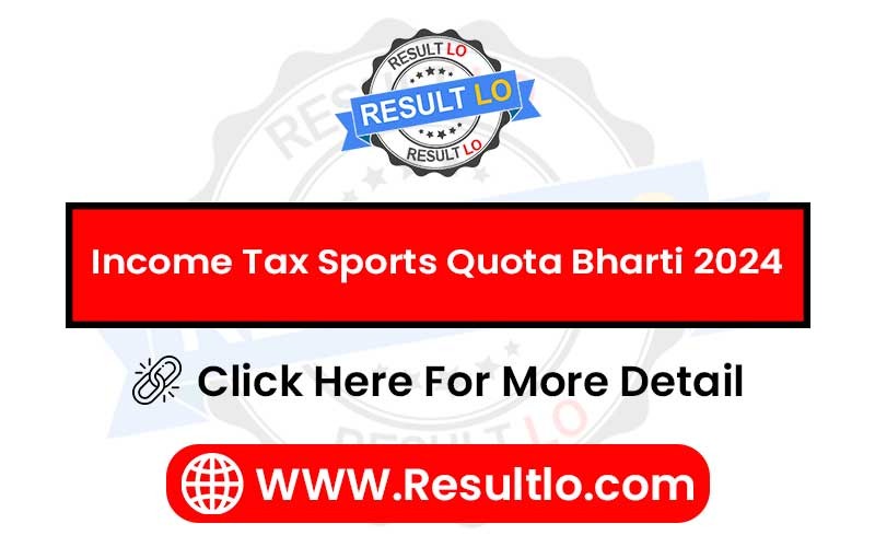 Income Tax Sports Quota Bharti 2024