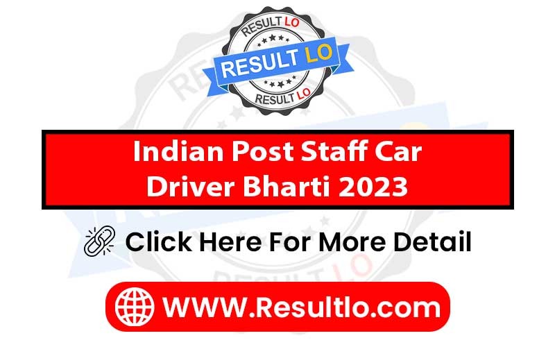 Indian Post Staff Car Driver Bharti 2023