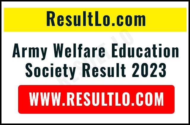 Army Welfare Education Society Result 2023