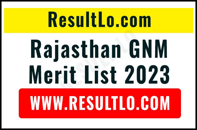 Rajasthan GNM Merit List 2023