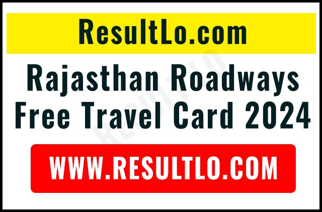 Rajasthan Roadways Free Travel Card 2024