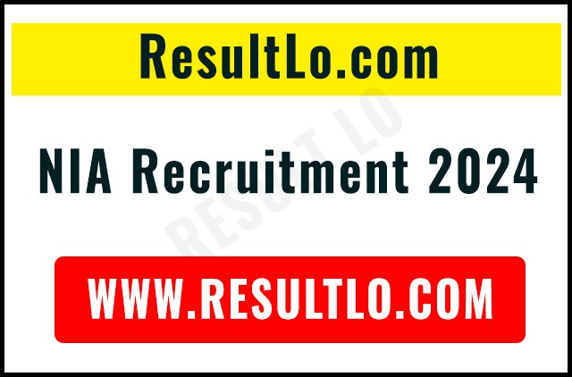 NIA Recruitment 2024