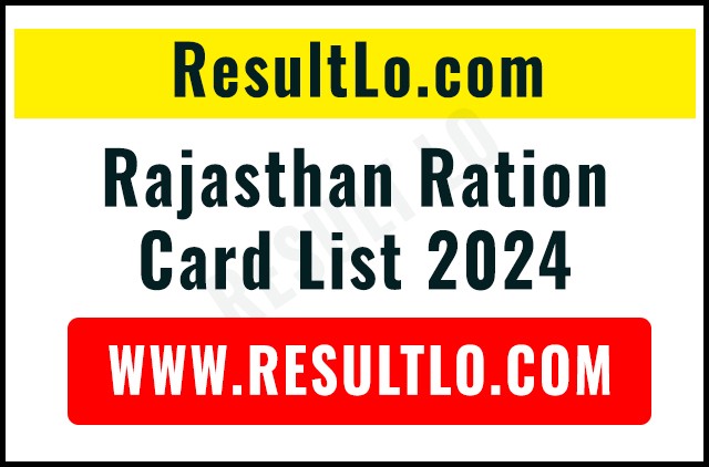 Rajasthan Ration Card List 2024