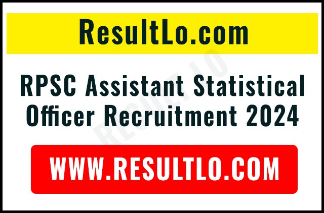 RPSC Assistant Statistical Officer Recruitment 2024