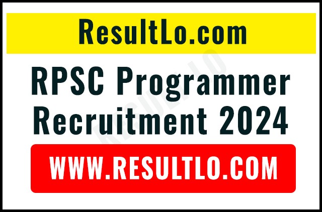 Rpsc Programmer Recruitment 2024 Rpsc Programmer Recruitment 2024