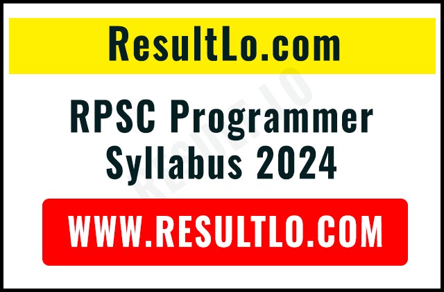 RPSC Programmer Syllabus 2024