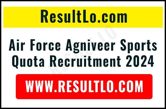 Air Force Agniveer Sports Quota Recruitment 2024