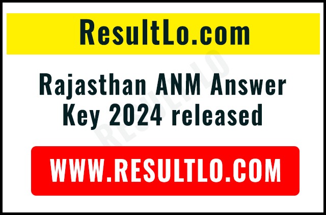 Rajasthan ANM Answer Key 2024