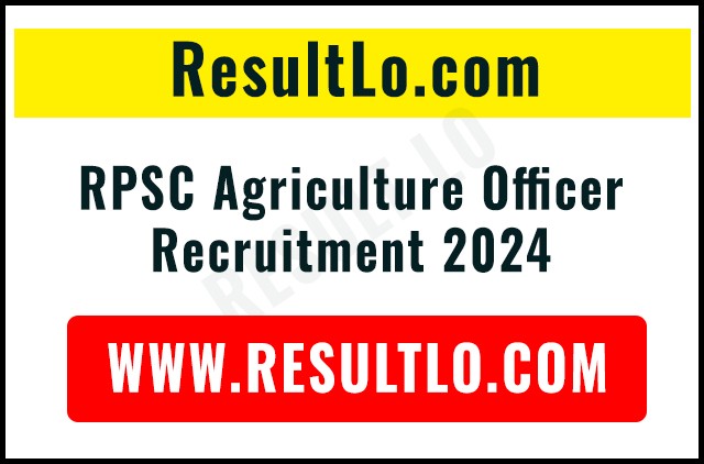 RPSC Agriculture Officer Recruitment 2024