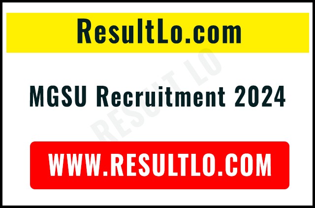 MGSU Recruitment 2024