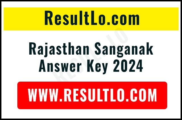 Rajasthan Sanganak Answer Key 2024