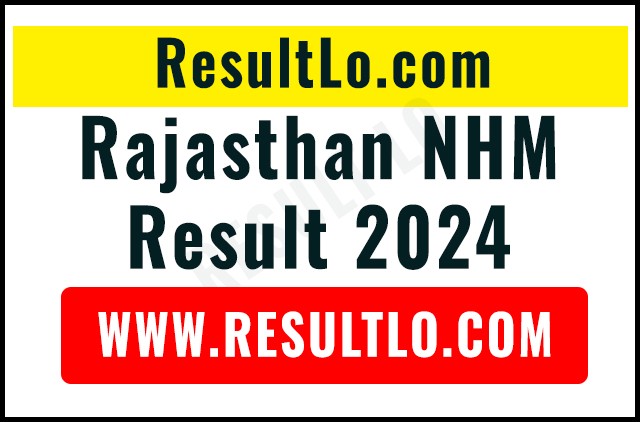 Rajasthan NHM Result 2024