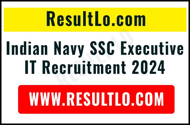 Indian Navy SSC Executive IT Recruitment 2024