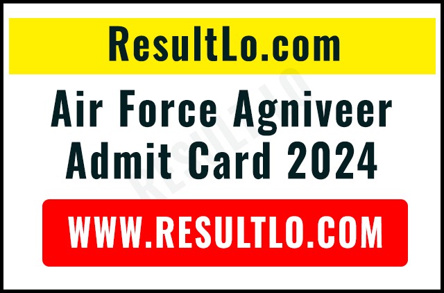 Air Force Agniveer Admit Card 2024