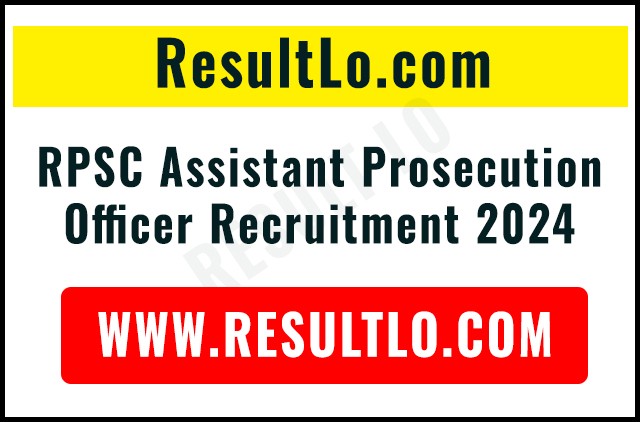 RPSC Assistant Prosecution Officer Recruitment 2024