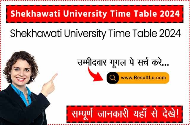 Shekhawati University Time Table 2024