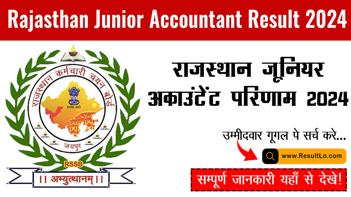 Rajasthan Junior Accountant Score Card 2024