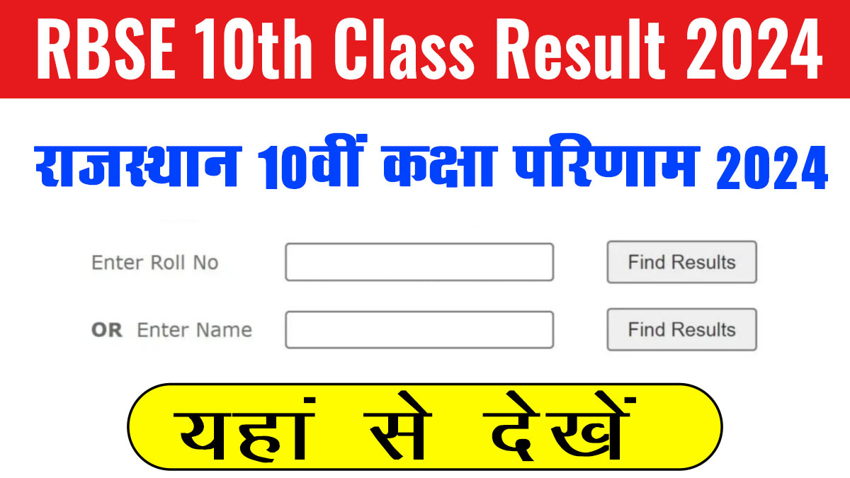 RBSE 10th Class Result 2024