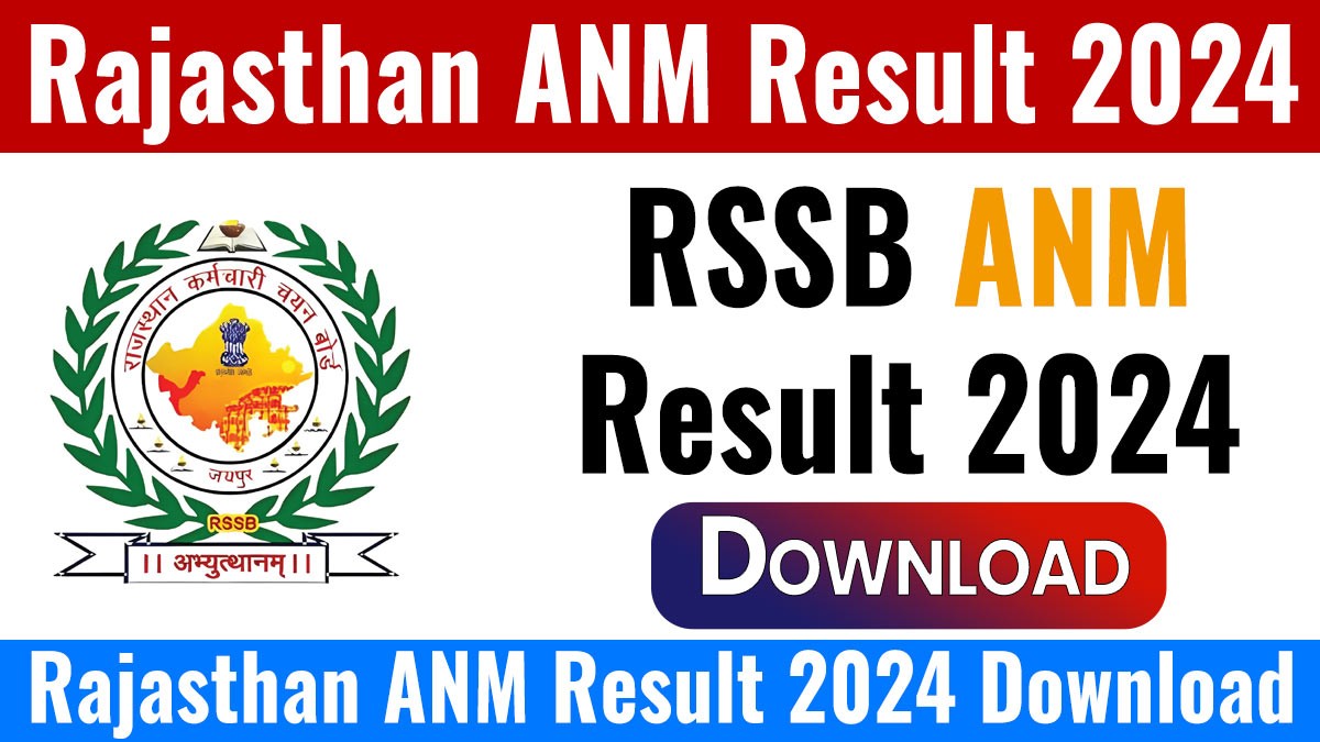 Rajasthan ANM Result 2024