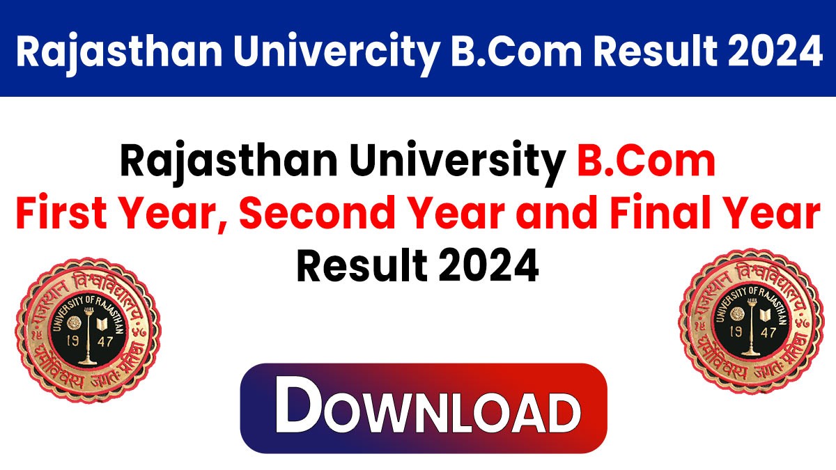 Rajasthan Univercity B.Com Result 2024