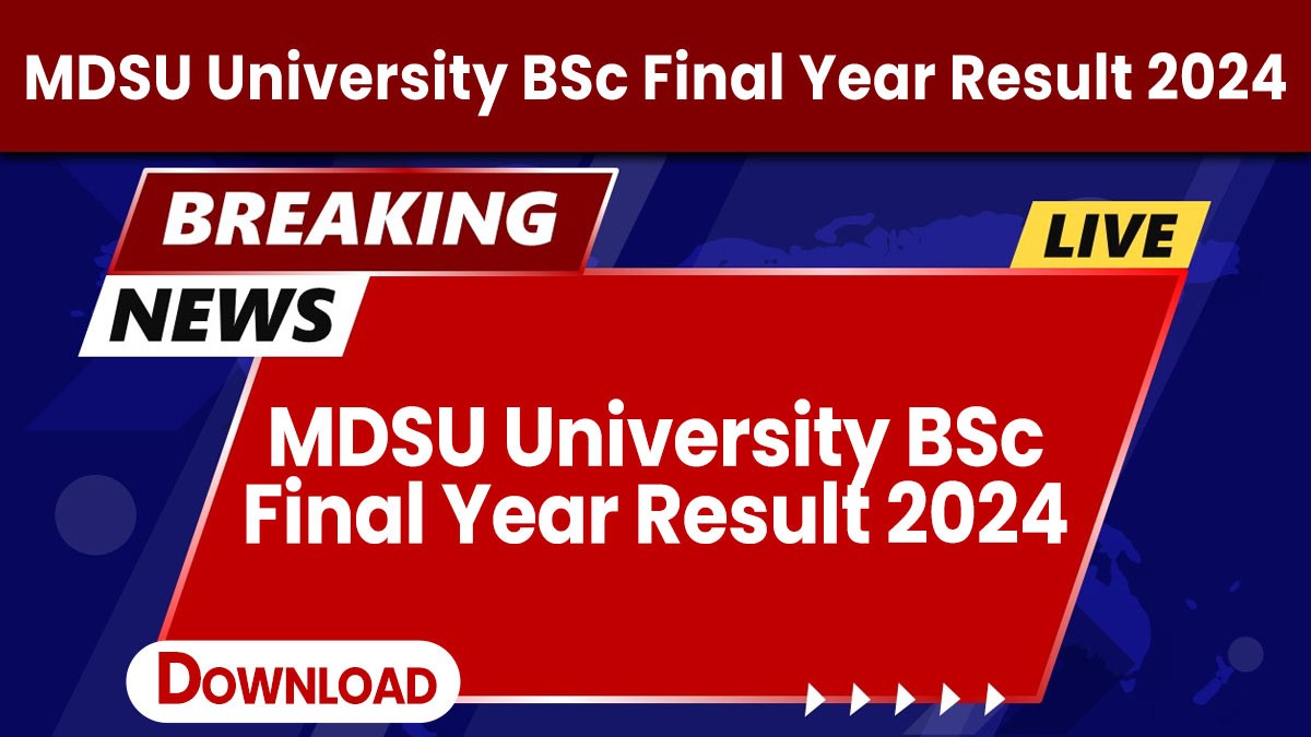 MDSU University BSc Final Year Result 2024