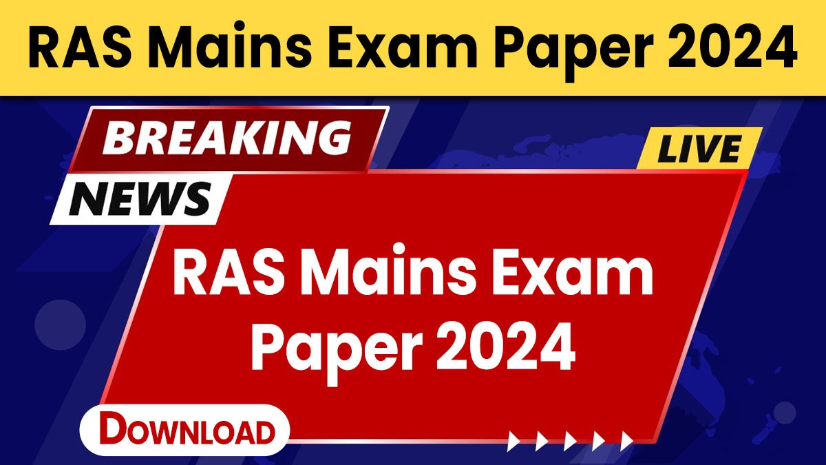 RAS Mains Exam Paper 2024